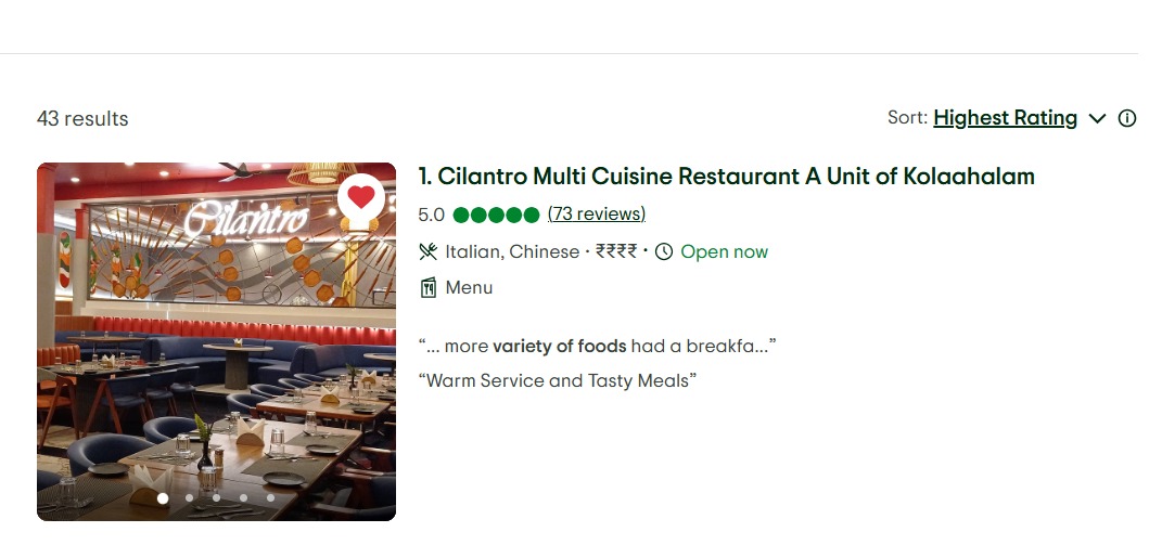 TripAdvisor Rating